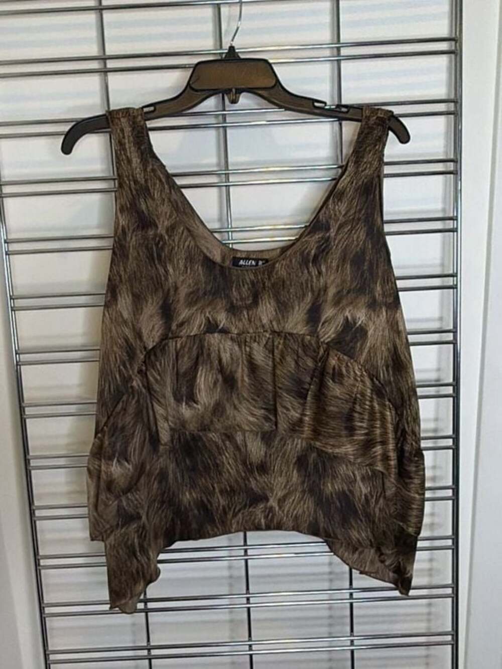 Allen B. by Allen Schwartz Sleeveless Animal Print Peplum Tank Top